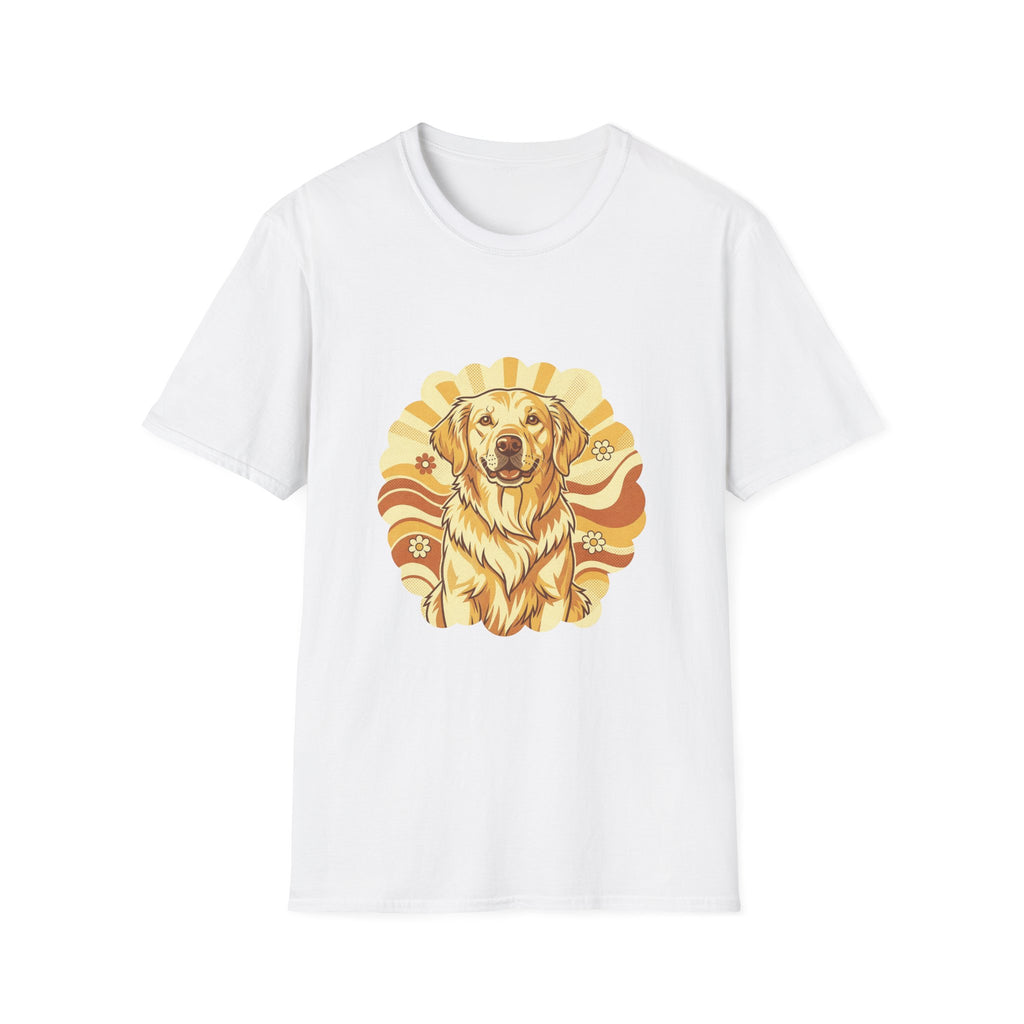 Golden Retriever Retro Groovy 70S Design Shirt | Personalized Golden Retriever Mom Tee | Golden Retriever Lover Gift | Brissa Keepsake