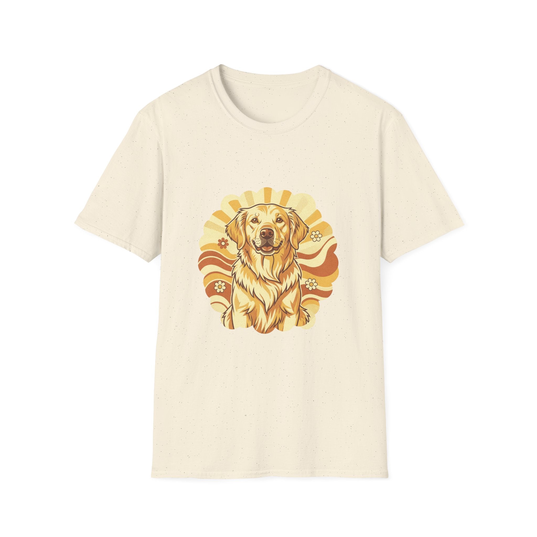 Golden Retriever Retro Groovy 70S Design Shirt | Personalized Golden Retriever Mom Tee | Golden Retriever Lover Gift | Brissa Keepsake