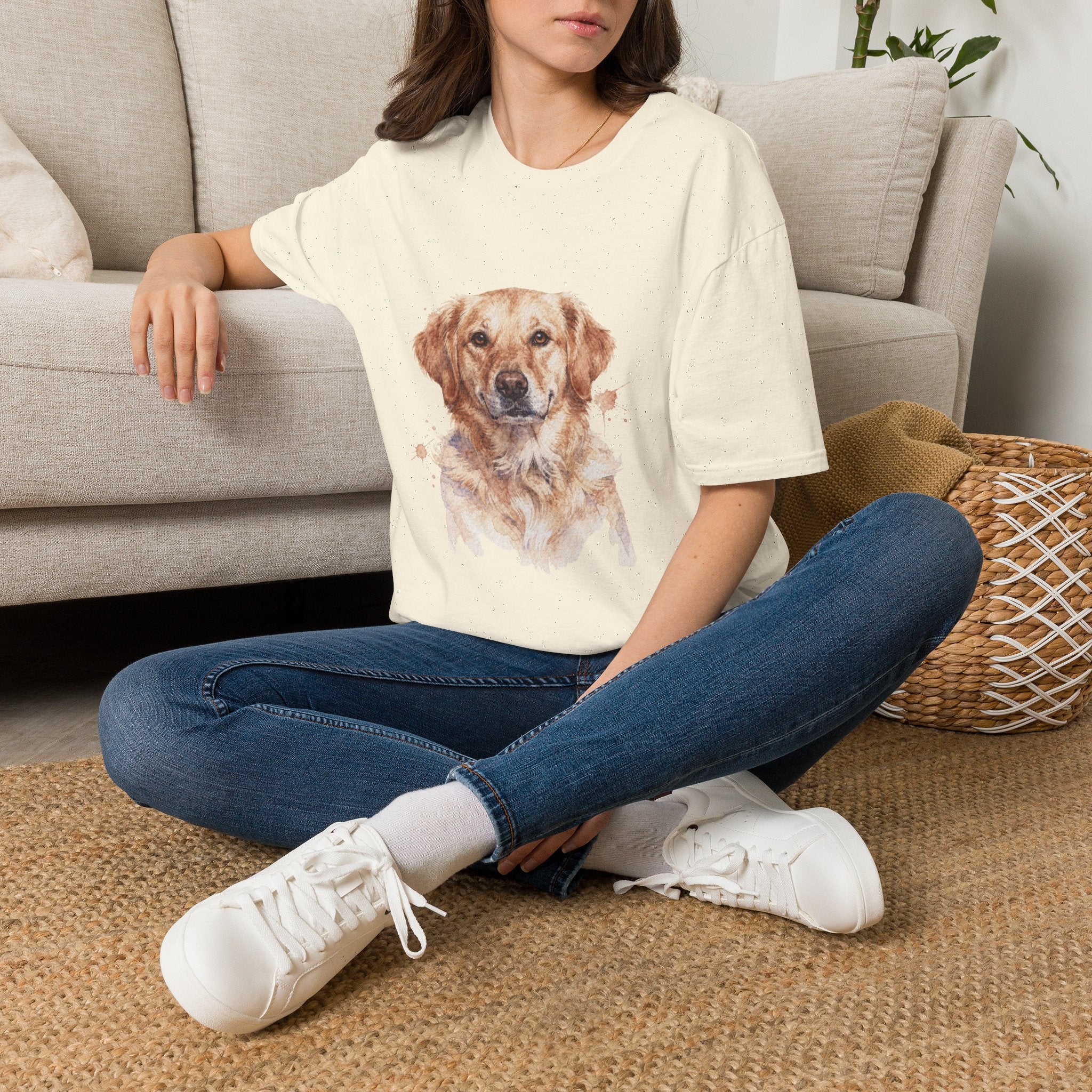 Golden Retriever Watercolor Portrait Shirt | Personalized Golden Retriever Mom Tee | Golden Retriever Lover Gift | Brissa Keepsake