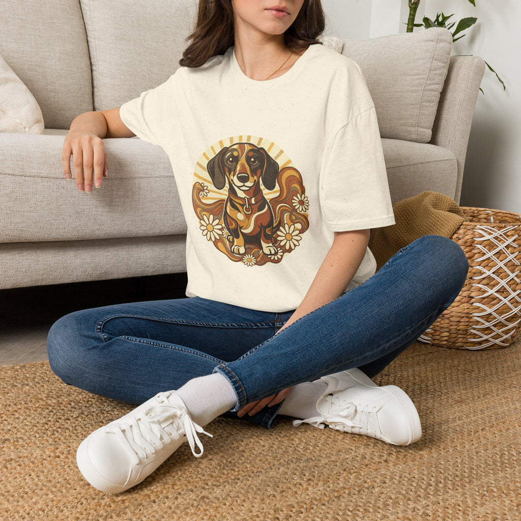 Dachshund Retro Groovy 70S Design Shirt | Personalized Dachshund Mom Tee | Dachshund Lover Gift | Brissa Keepsake