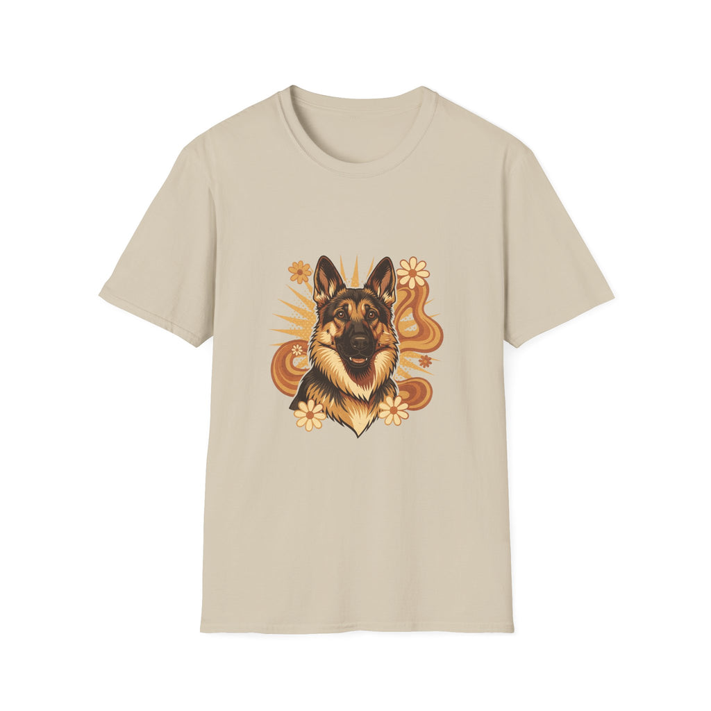 German Shepherd Retro Groovy 70S Design Shirt | Personalized German Shepherd Mom Tee | German Shepherd Lover Gift | Brissa Keepsake