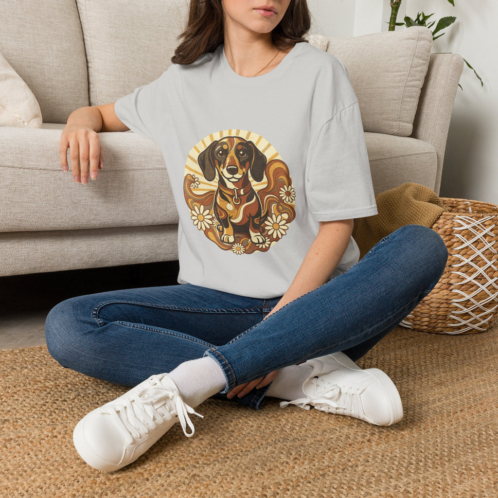 Dachshund Retro Groovy 70S Design Shirt | Personalized Dachshund Mom Tee | Dachshund Lover Gift | Brissa Keepsake