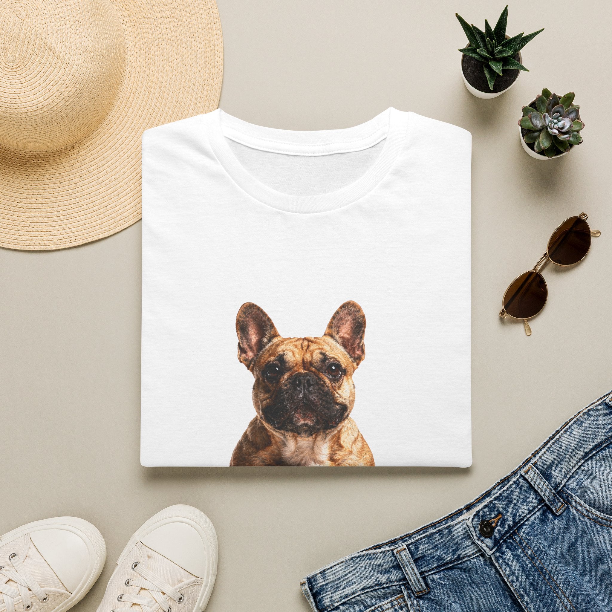 French Bulldog Fine Art Photorealistic Portrait Shirt | Personalized French Bulldog Mom Tee | French Bulldog Lover Gift | Brissa Keepsake