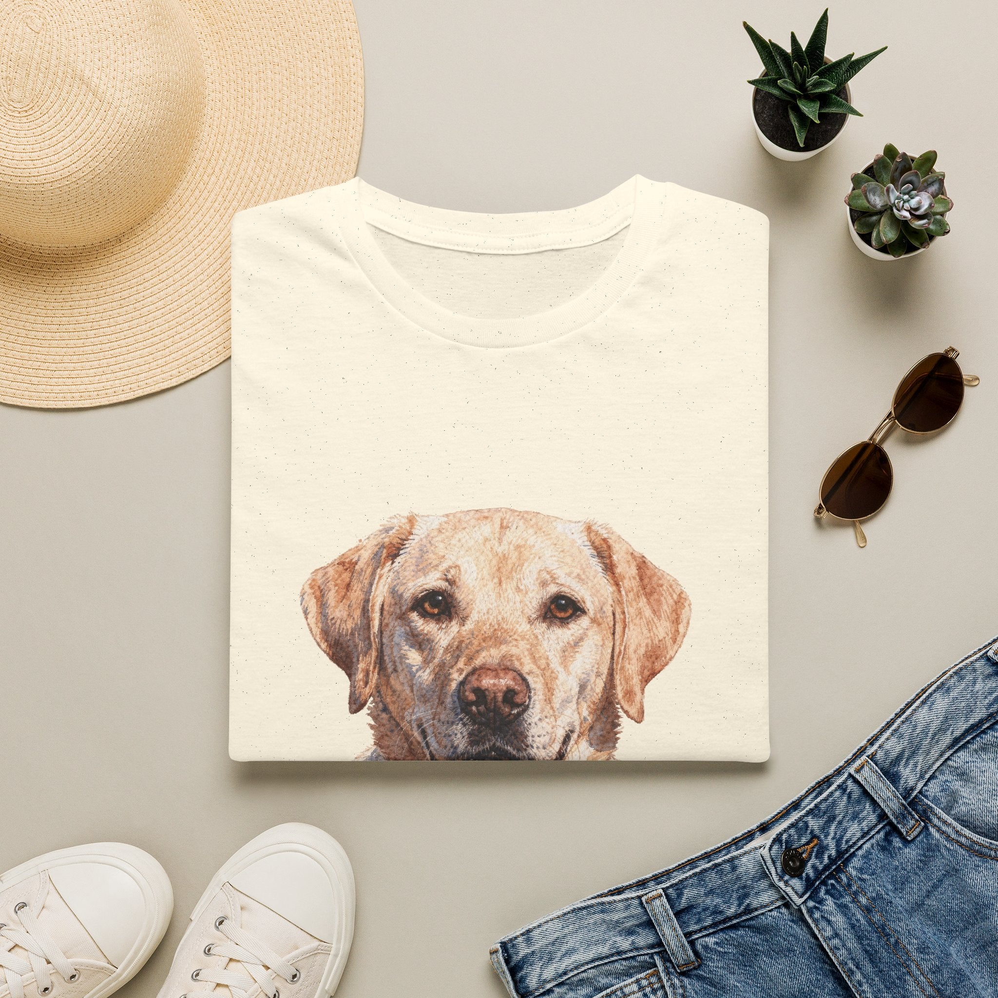 Labrador Watercolor Portrait Shirt | Personalized Labrador Mom Tee | Labrador Lover Gift | Brissa Keepsake