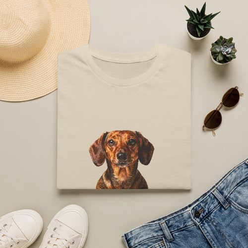 Dachshund Fine Art Photorealistic Portrait Shirt | Personalized Dachshund Mom Tee | Dachshund Lover Gift | Brissa Keepsake