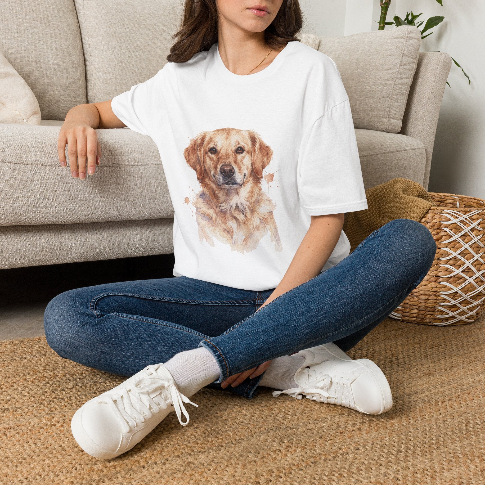 Golden Retriever Watercolor Portrait Shirt | Personalized Golden Retriever Mom Tee | Golden Retriever Lover Gift | Brissa Keepsake