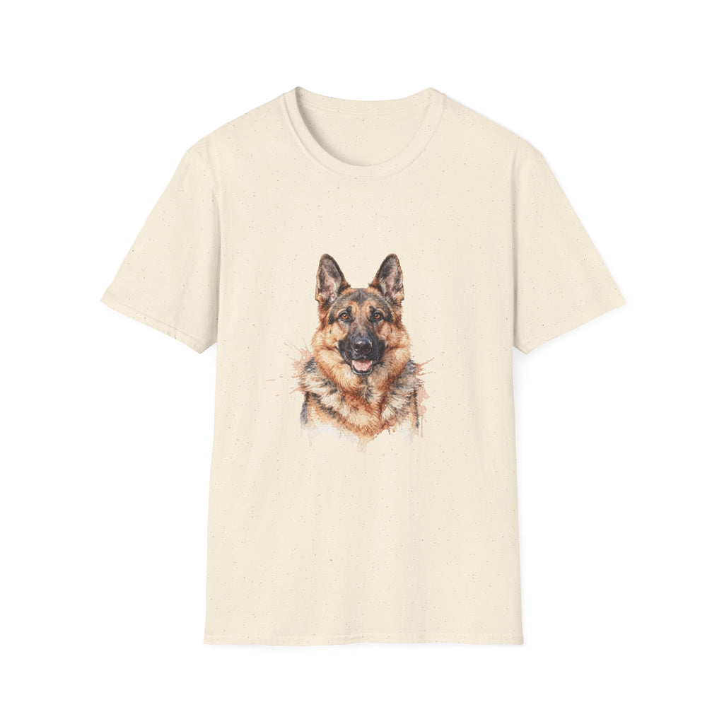 German Shepherd Watercolor Portrait Shirt | Personalized German Shepherd Mom Tee | German Shepherd Lover Gift | Brissa Keepsake