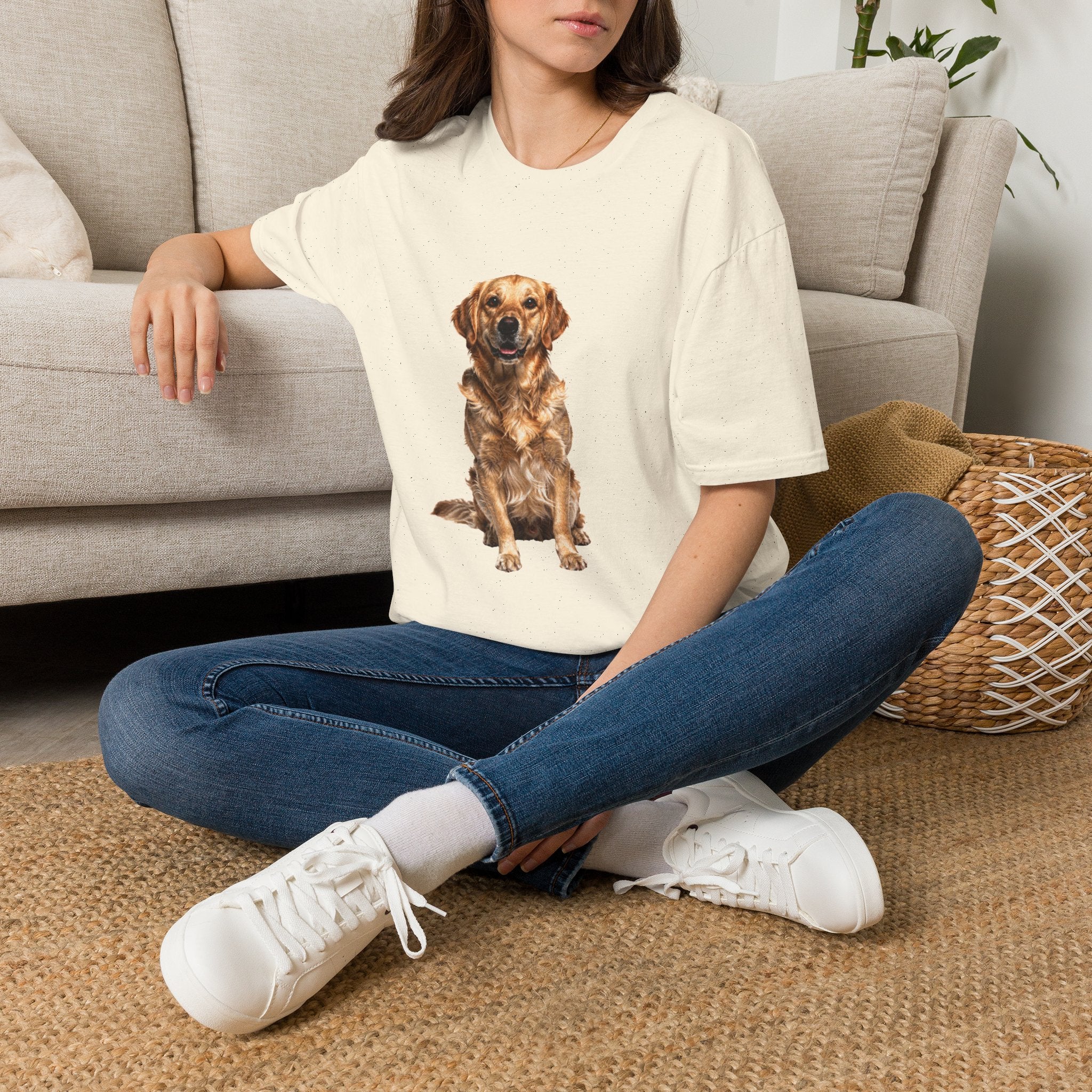 Golden Retriever Fine Art Photorealistic Portrait Shirt | Personalized Golden Retriever Mom Tee | Golden Retriever Lover Gift | Brissa Keepsake