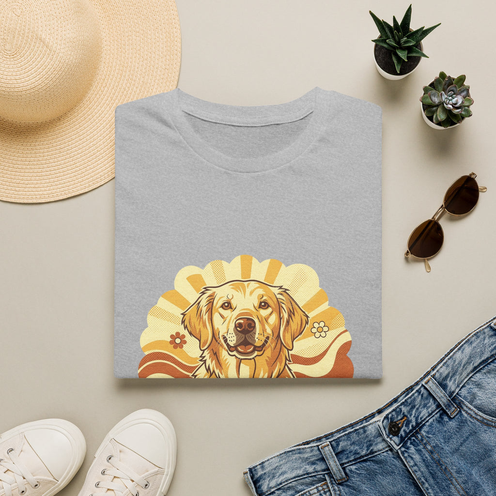 Golden Retriever Retro Groovy 70S Design Shirt | Personalized Golden Retriever Mom Tee | Golden Retriever Lover Gift | Brissa Keepsake