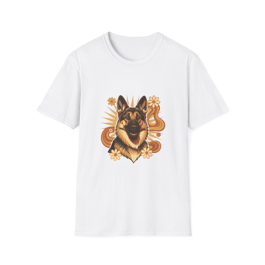 German Shepherd Retro Groovy 70S Design Shirt | Personalized German Shepherd Mom Tee | German Shepherd Lover Gift | Brissa Keepsake