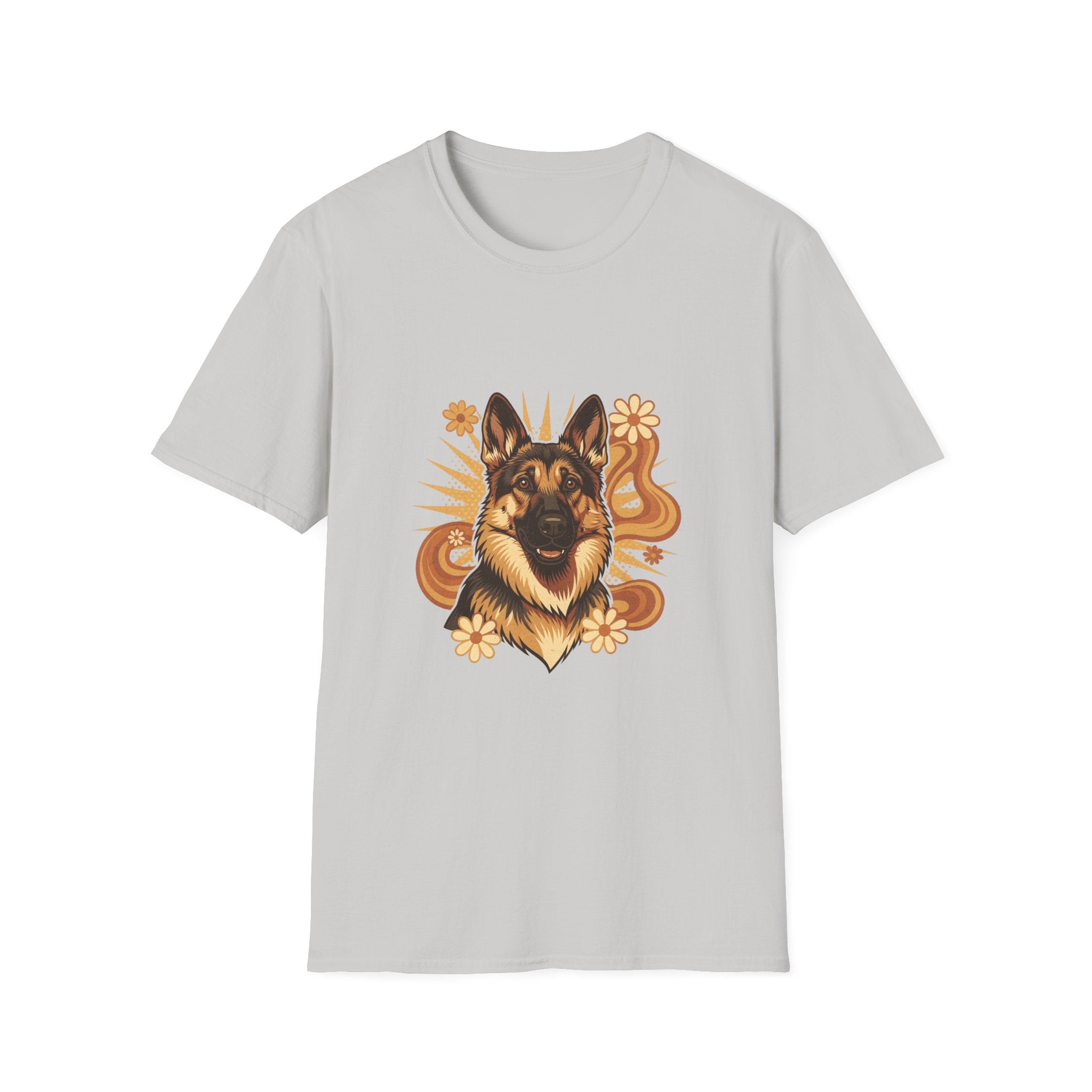 German Shepherd Retro Groovy 70S Design Shirt | Personalized German Shepherd Mom Tee | German Shepherd Lover Gift | Brissa Keepsake