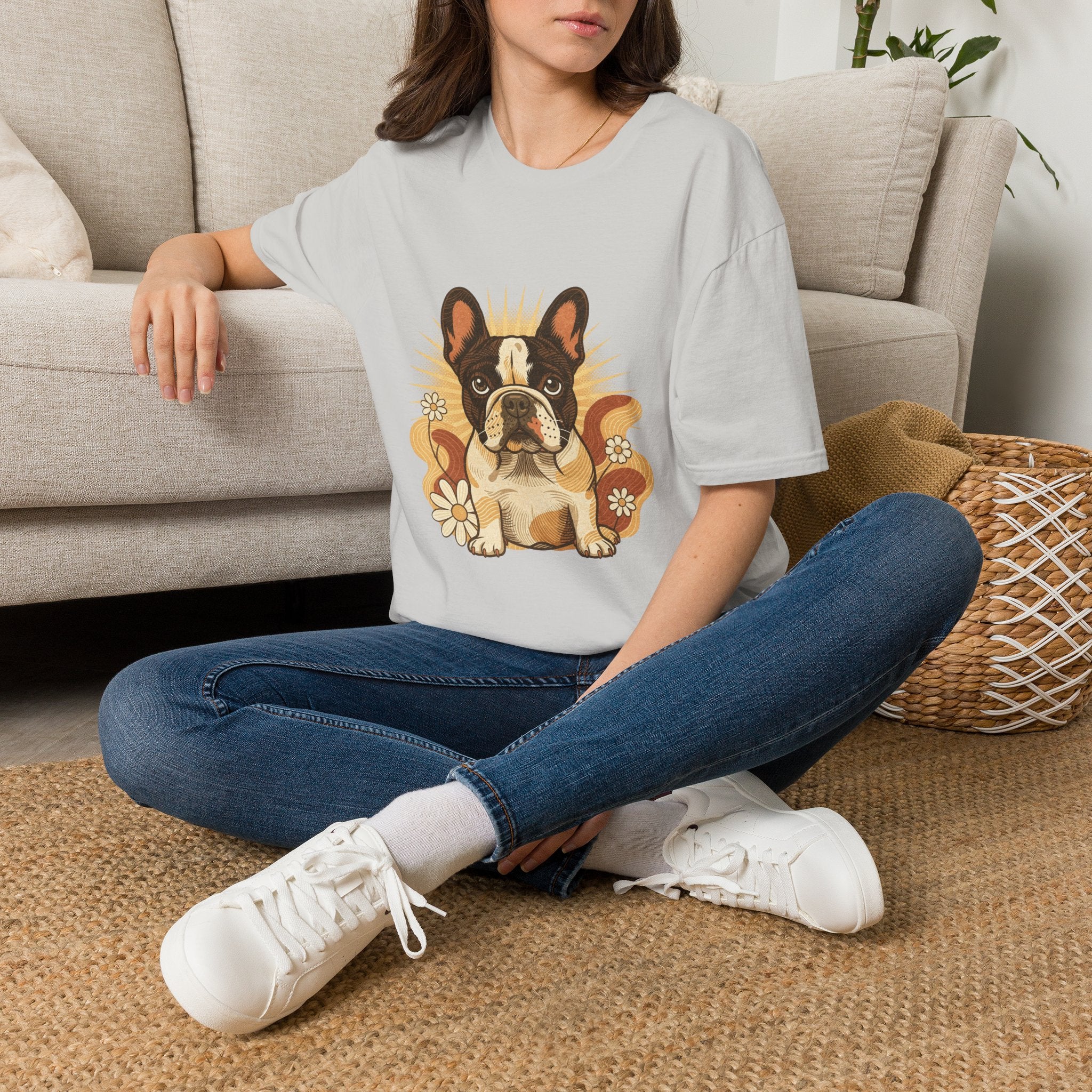 French Bulldog Retro Groovy 70S Design Shirt | Personalized French Bulldog Mom Tee | French Bulldog Lover Gift | Brissa Keepsake