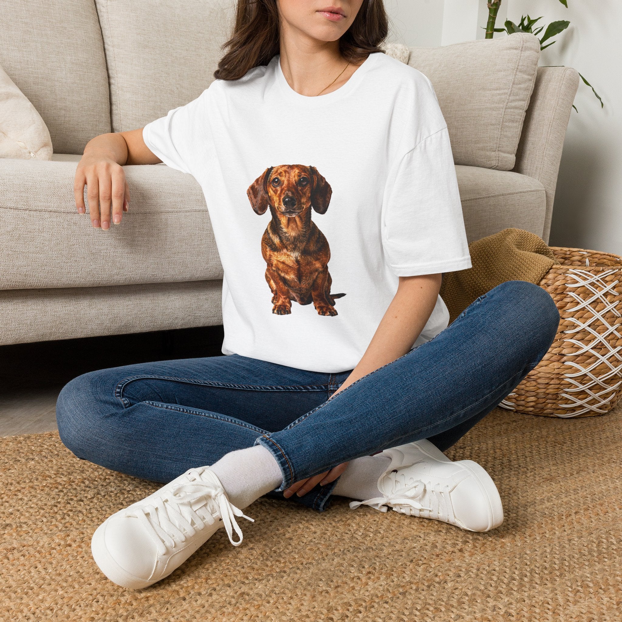 Dachshund Fine Art Photorealistic Portrait Shirt | Personalized Dachshund Mom Tee | Dachshund Lover Gift | Brissa Keepsake