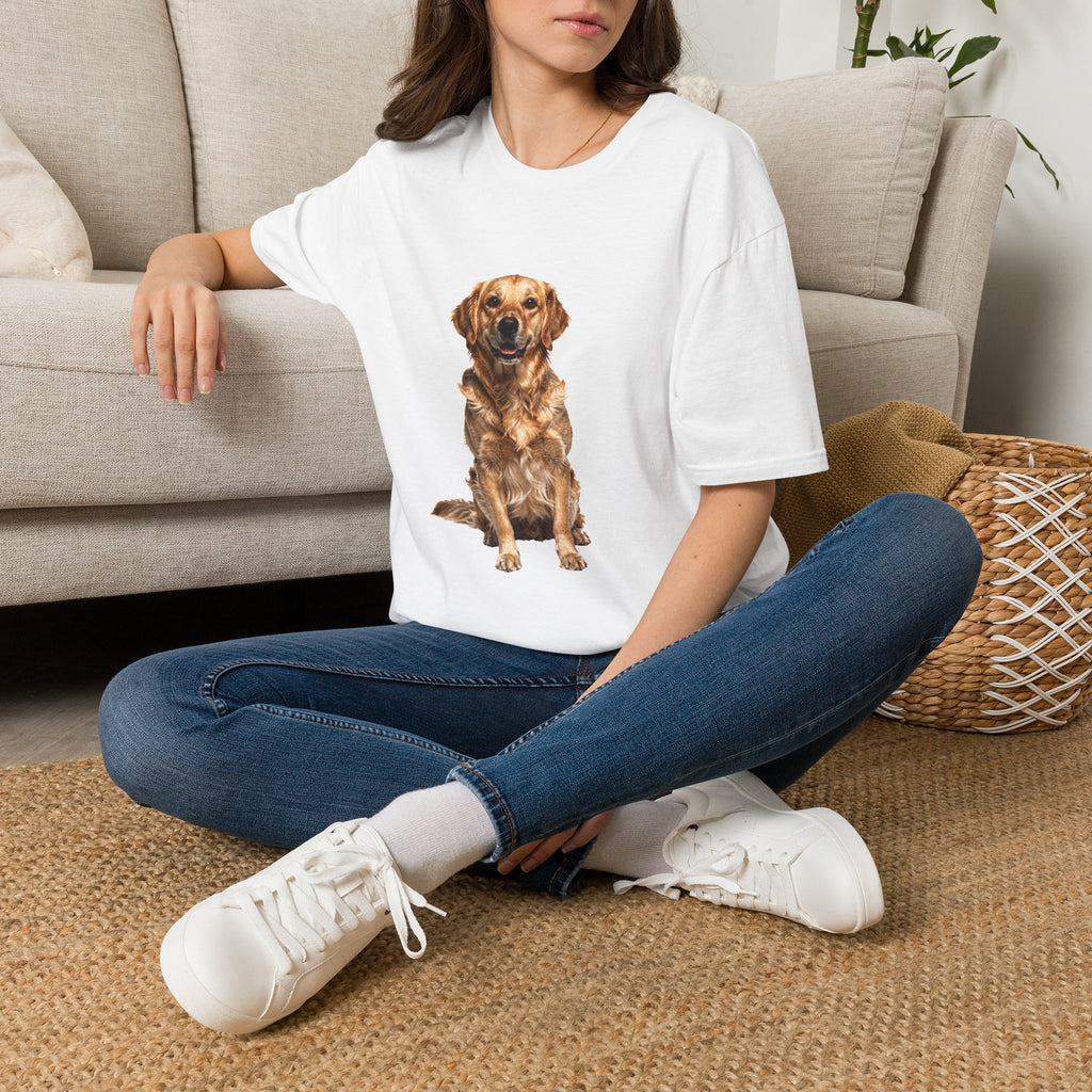 Golden Retriever Fine Art Photorealistic Portrait Shirt | Personalized Golden Retriever Mom Tee | Golden Retriever Lover Gift | Brissa Keepsake
