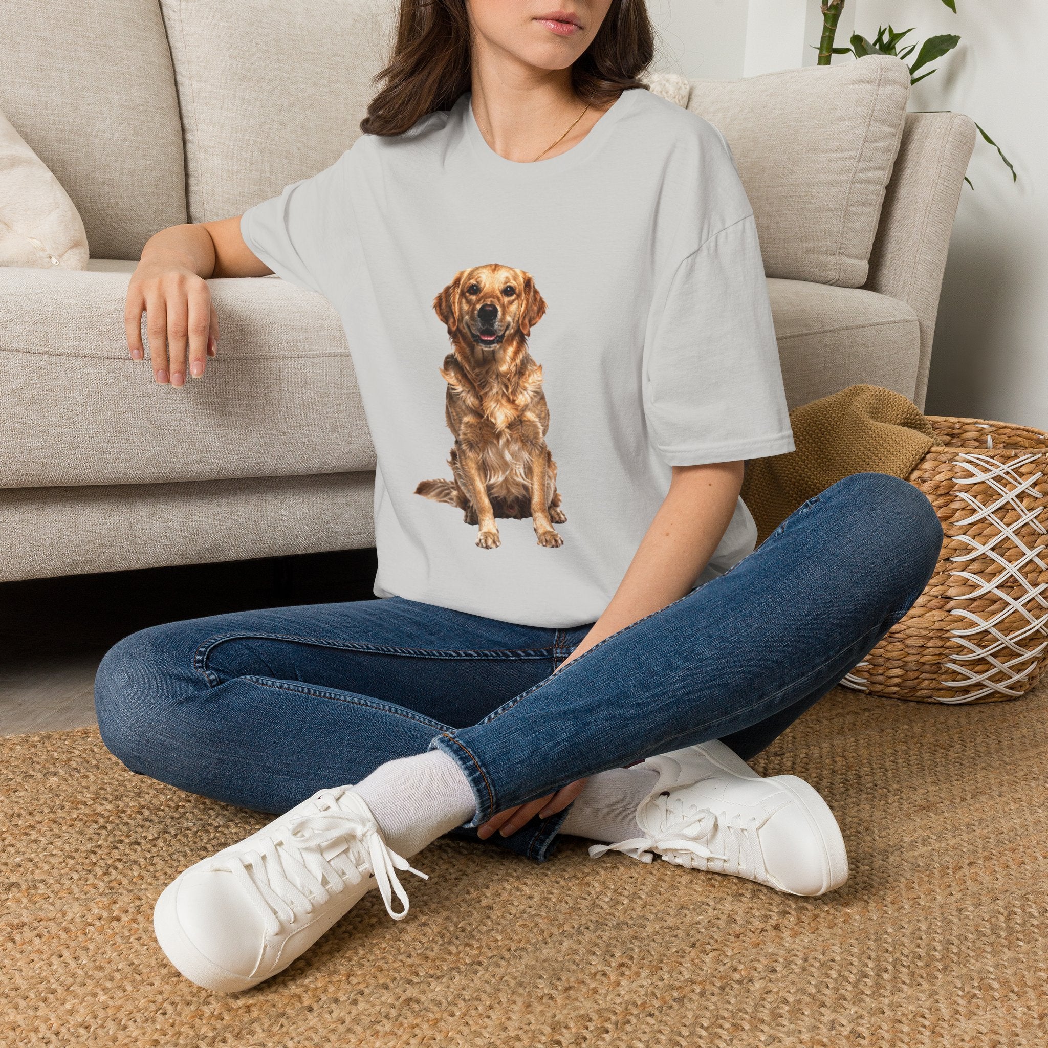 Golden Retriever Fine Art Photorealistic Portrait Shirt | Personalized Golden Retriever Mom Tee | Golden Retriever Lover Gift | Brissa Keepsake