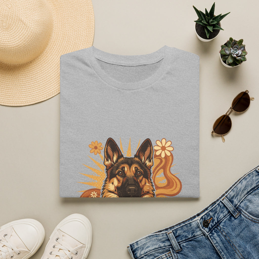 German Shepherd Retro Groovy 70S Design Shirt | Personalized German Shepherd Mom Tee | German Shepherd Lover Gift | Brissa Keepsake