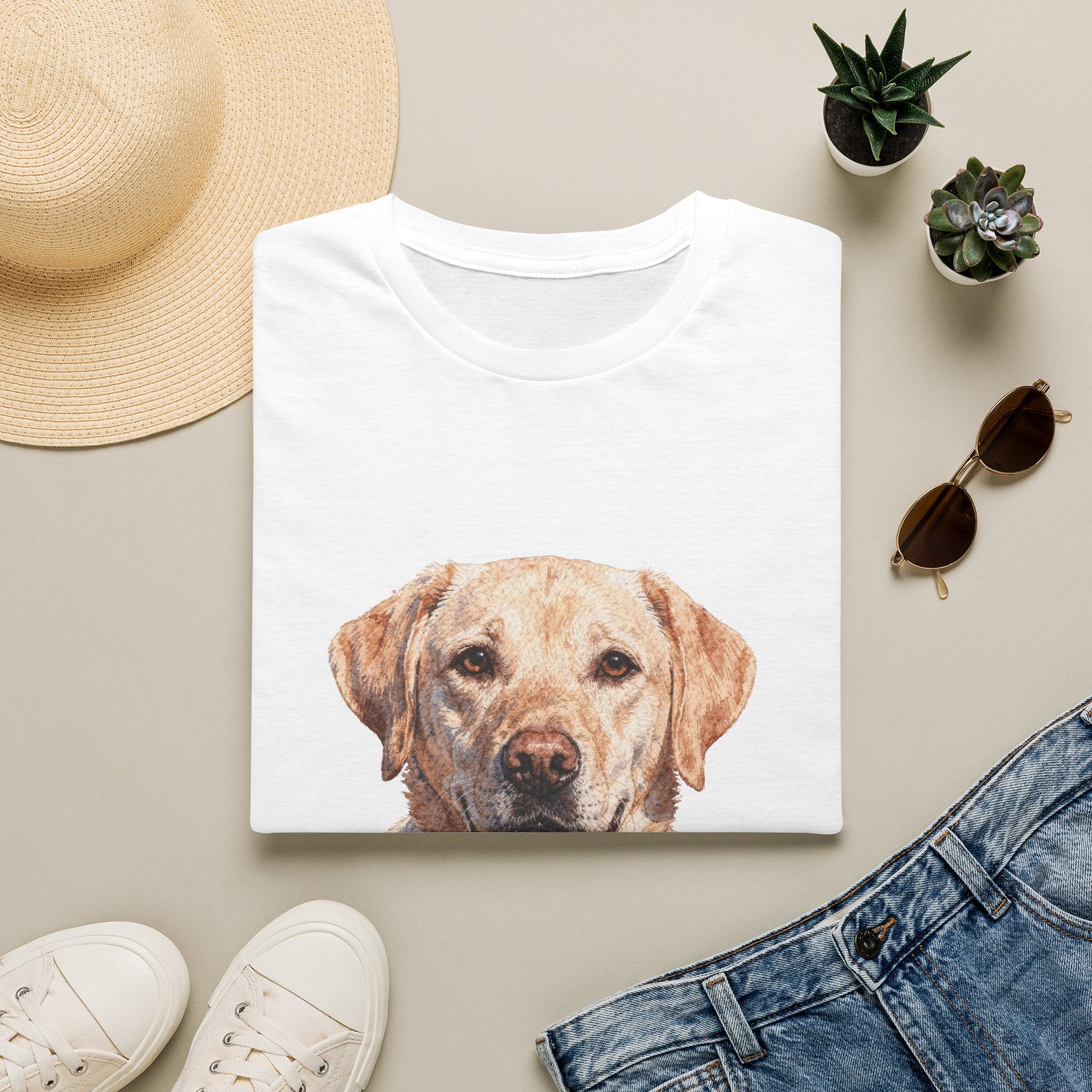 Labrador Watercolor Portrait Shirt | Personalized Labrador Mom Tee | Labrador Lover Gift | Brissa Keepsake