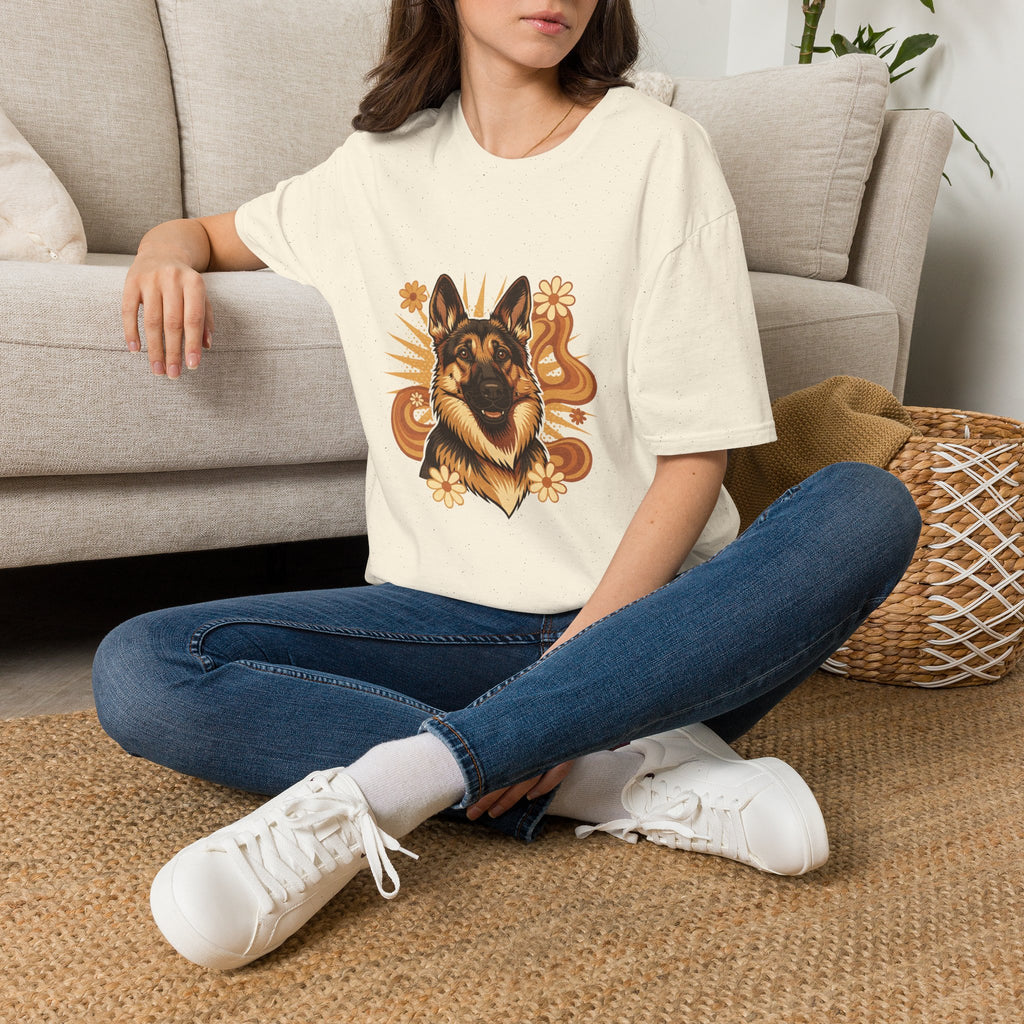 German Shepherd Retro Groovy 70S Design Shirt | Personalized German Shepherd Mom Tee | German Shepherd Lover Gift | Brissa Keepsake