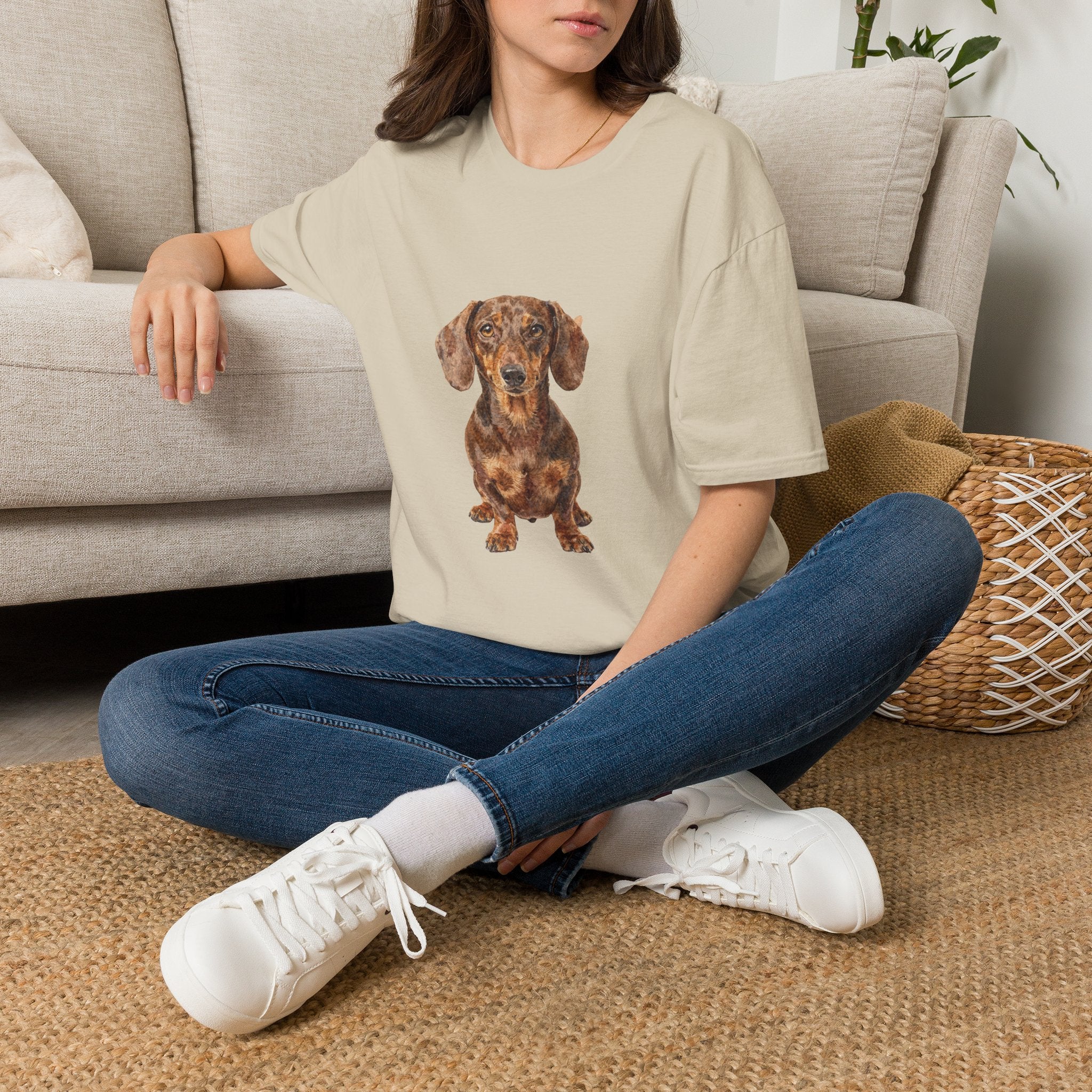 Dachshund Watercolor Portrait Shirt | Personalized Dachshund Mom Tee | Dachshund Lover Gift | Brissa Keepsake