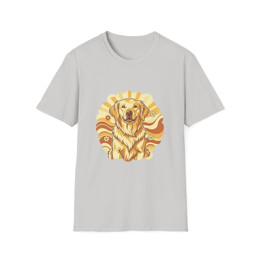 Golden Retriever Retro Groovy 70S Design Shirt | Personalized Golden Retriever Mom Tee | Golden Retriever Lover Gift | Brissa Keepsake