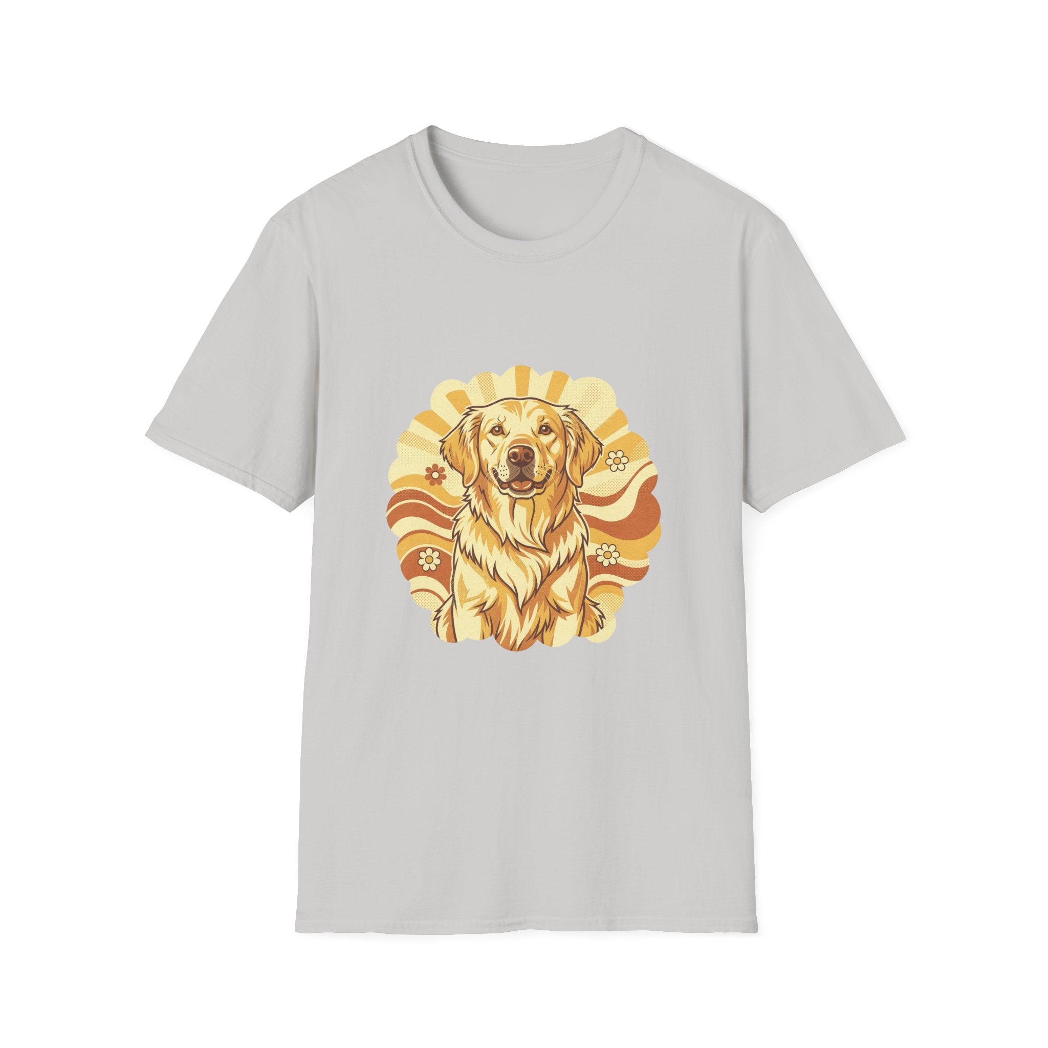 Golden Retriever Retro Groovy 70S Design Shirt | Personalized Golden Retriever Mom Tee | Golden Retriever Lover Gift | Brissa Keepsake