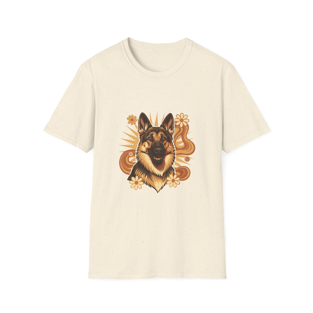 German Shepherd Retro Groovy 70S Design Shirt | Personalized German Shepherd Mom Tee | German Shepherd Lover Gift | Brissa Keepsake