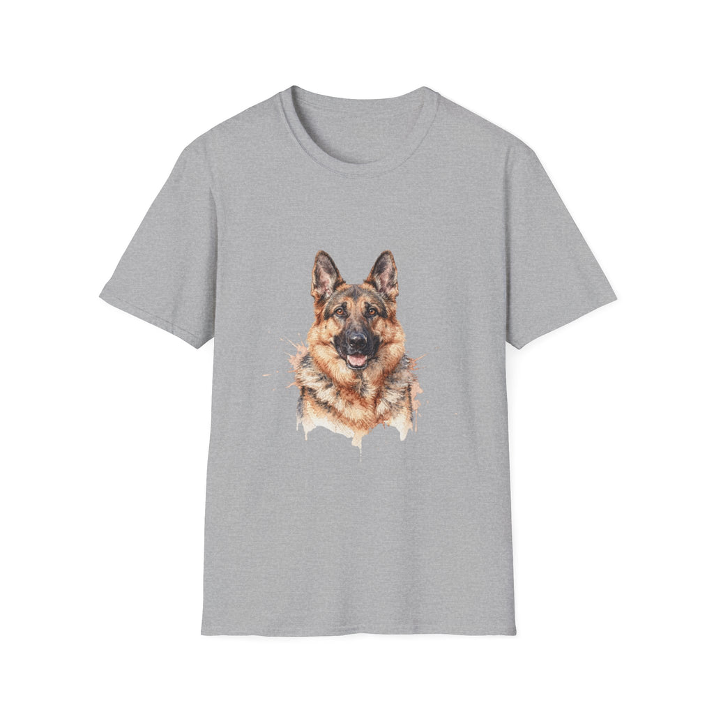 German Shepherd Watercolor Portrait Shirt | Personalized German Shepherd Mom Tee | German Shepherd Lover Gift | Brissa Keepsake