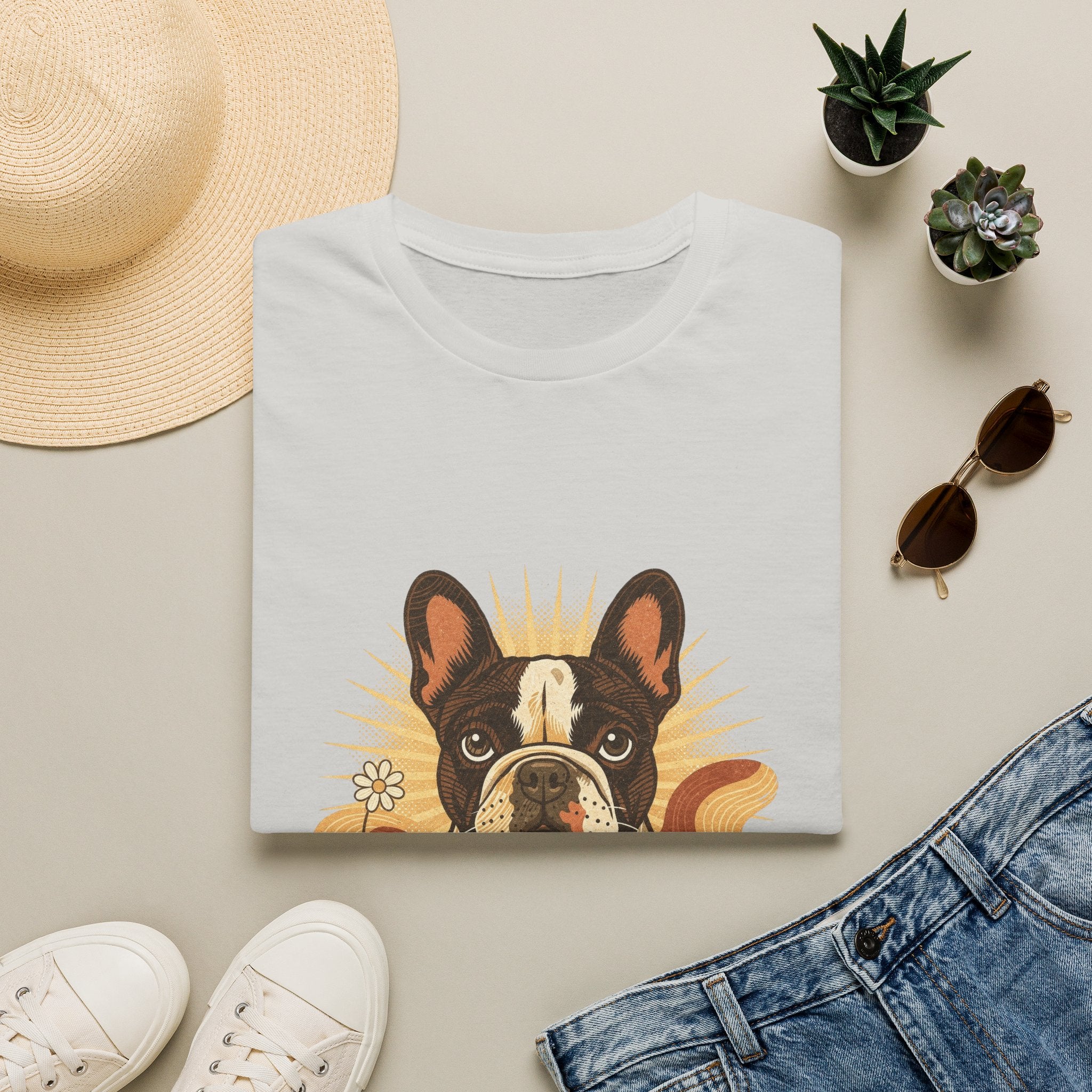 French Bulldog Retro Groovy 70S Design Shirt | Personalized French Bulldog Mom Tee | French Bulldog Lover Gift | Brissa Keepsake