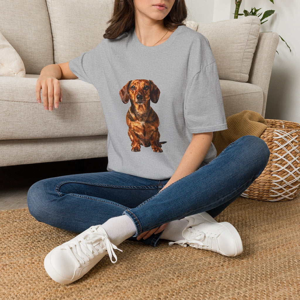 Dachshund Fine Art Photorealistic Portrait Shirt | Personalized Dachshund Mom Tee | Dachshund Lover Gift | Brissa Keepsake