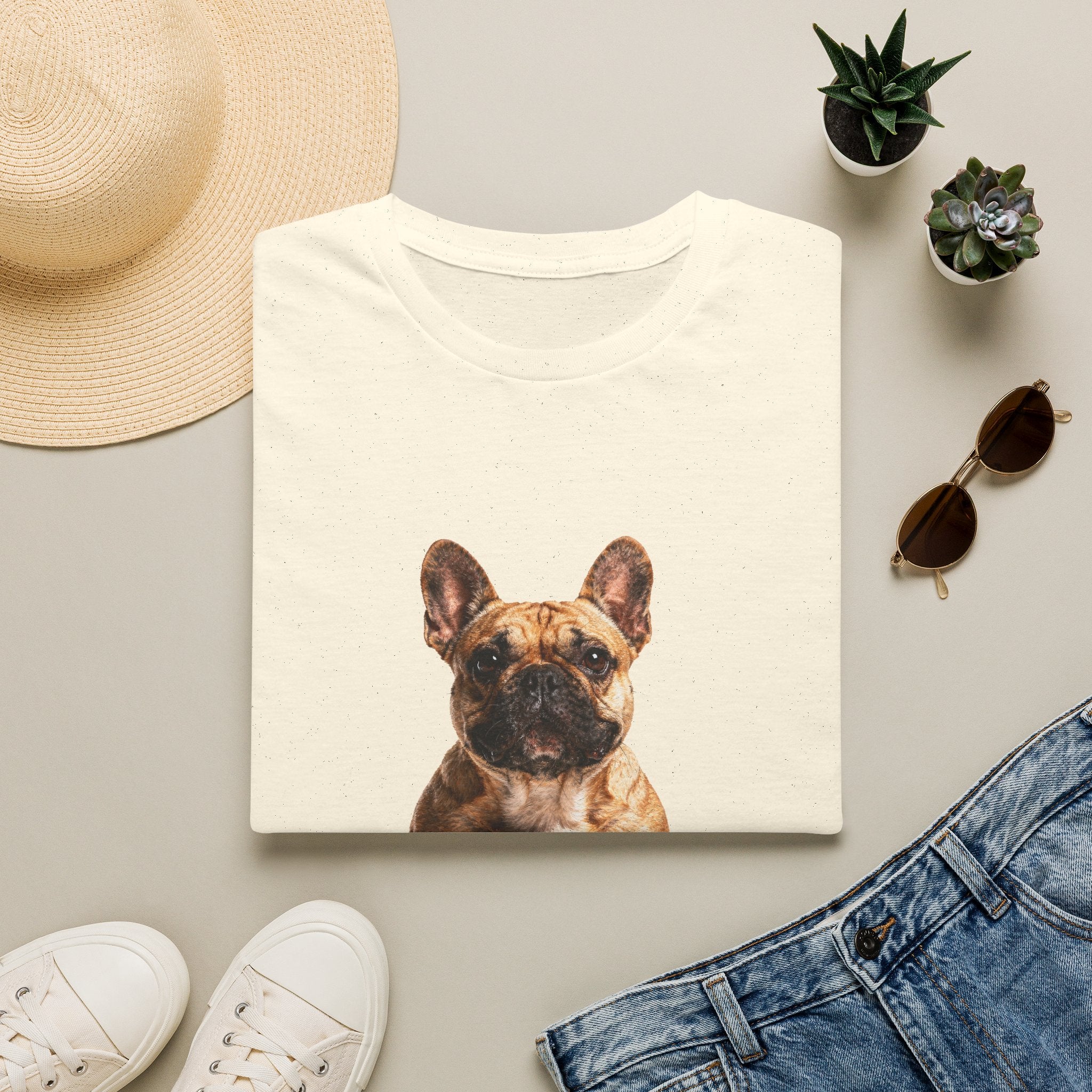 French Bulldog Fine Art Photorealistic Portrait Shirt | Personalized French Bulldog Mom Tee | French Bulldog Lover Gift | Brissa Keepsake