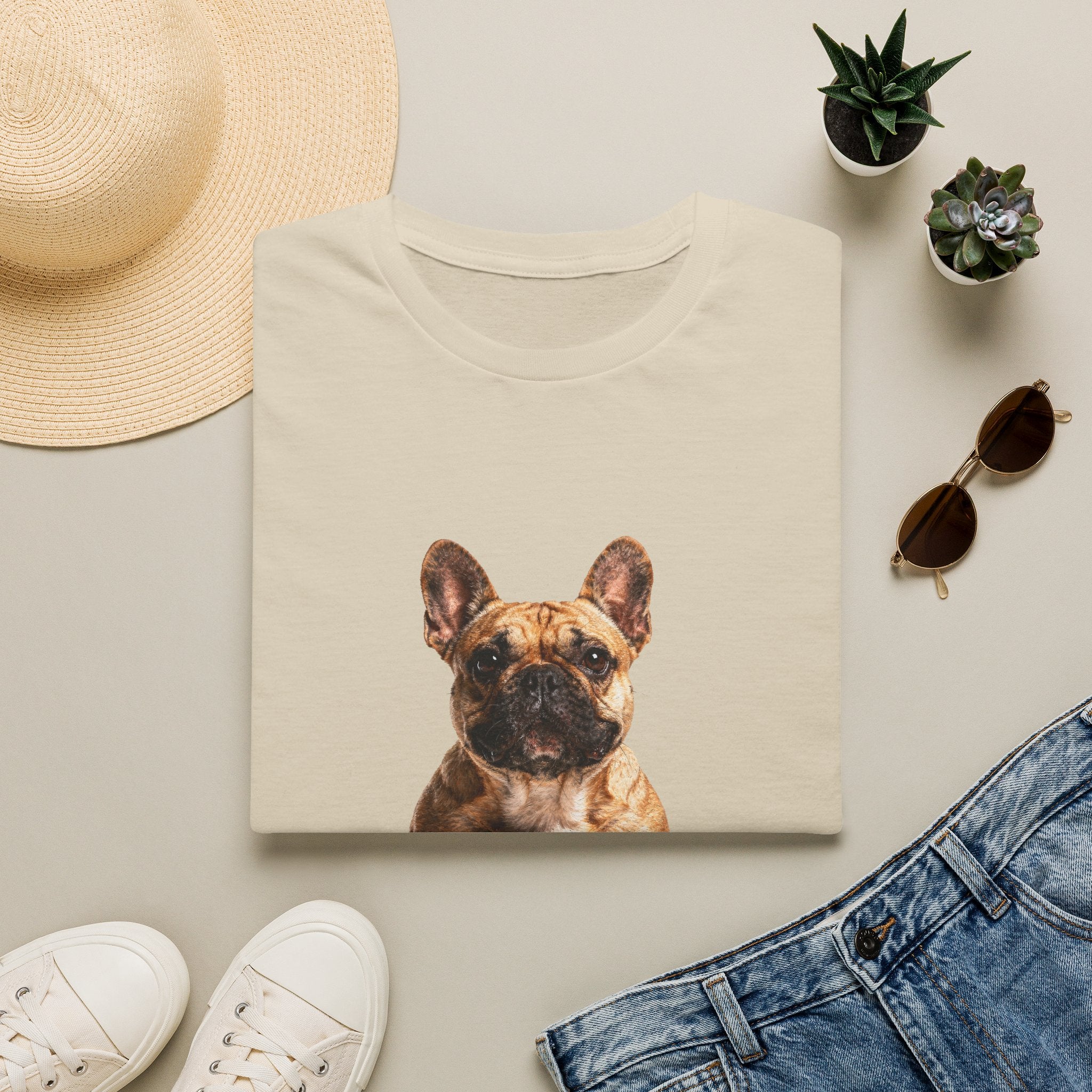 French Bulldog Fine Art Photorealistic Portrait Shirt | Personalized French Bulldog Mom Tee | French Bulldog Lover Gift | Brissa Keepsake