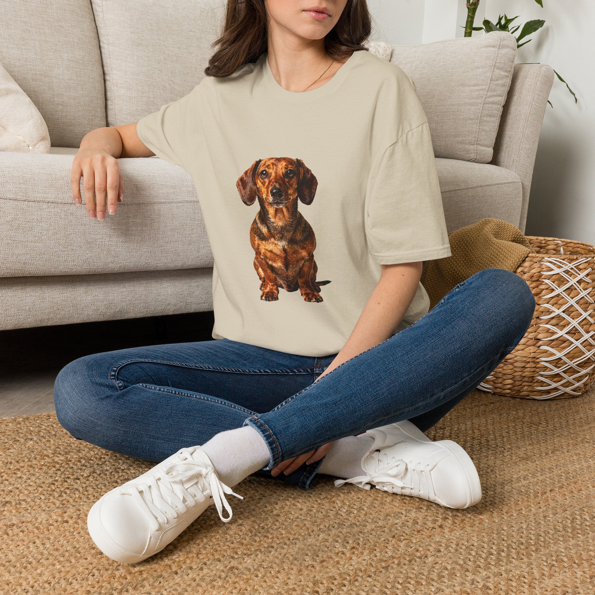 Dachshund Fine Art Photorealistic Portrait Shirt | Personalized Dachshund Mom Tee | Dachshund Lover Gift | Brissa Keepsake