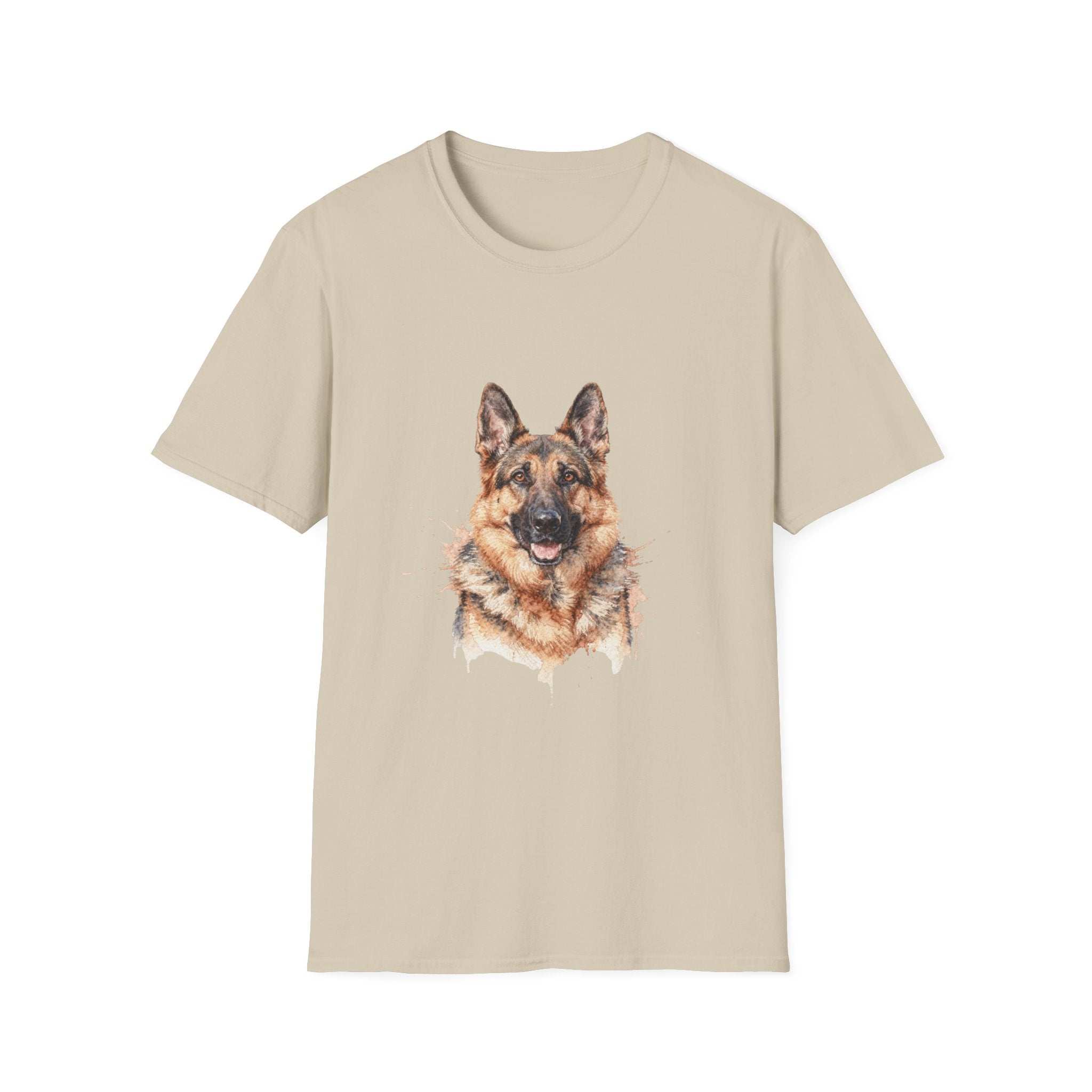 German Shepherd Watercolor Portrait Shirt | Personalized German Shepherd Mom Tee | German Shepherd Lover Gift | Brissa Keepsake