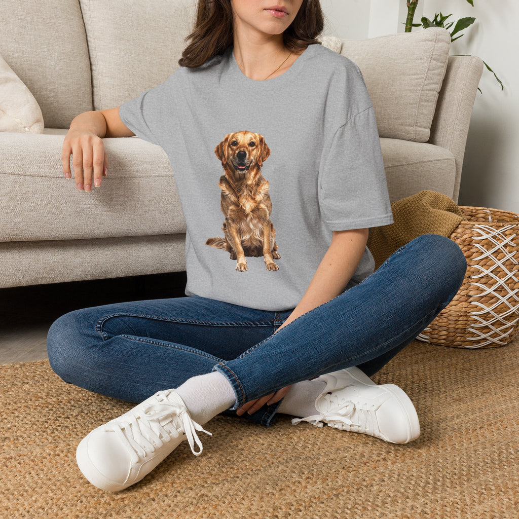 Golden Retriever Fine Art Photorealistic Portrait Shirt | Personalized Golden Retriever Mom Tee | Golden Retriever Lover Gift | Brissa Keepsake
