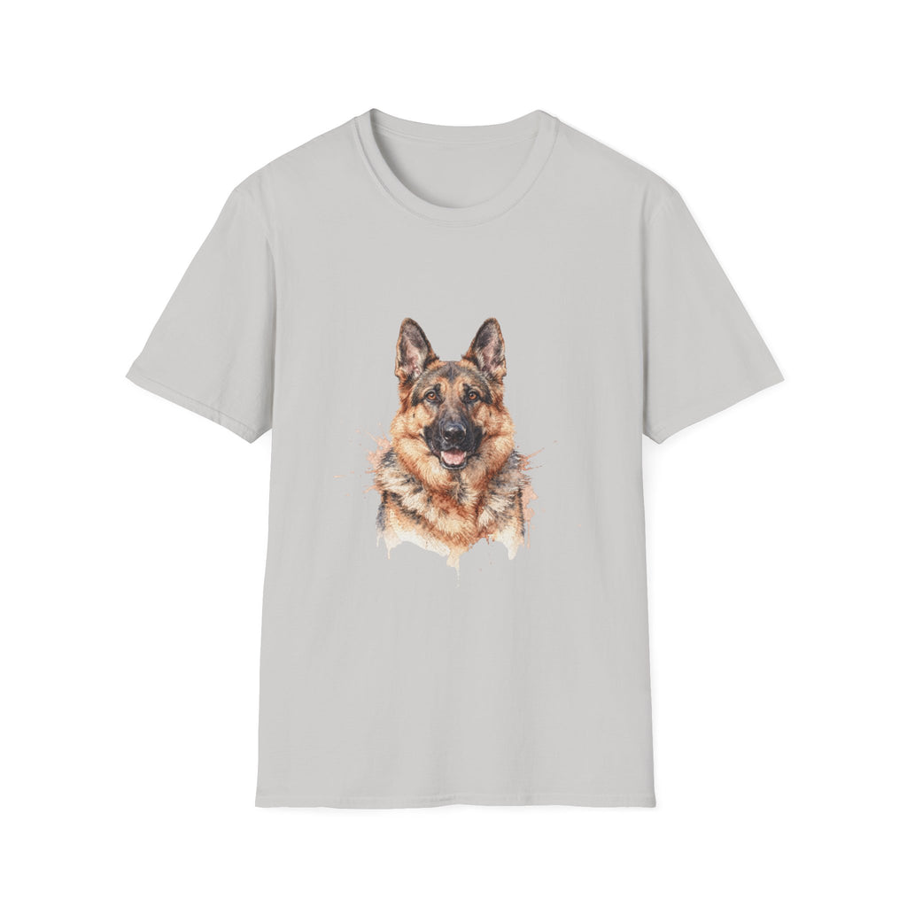German Shepherd Watercolor Portrait Shirt | Personalized German Shepherd Mom Tee | German Shepherd Lover Gift | Brissa Keepsake