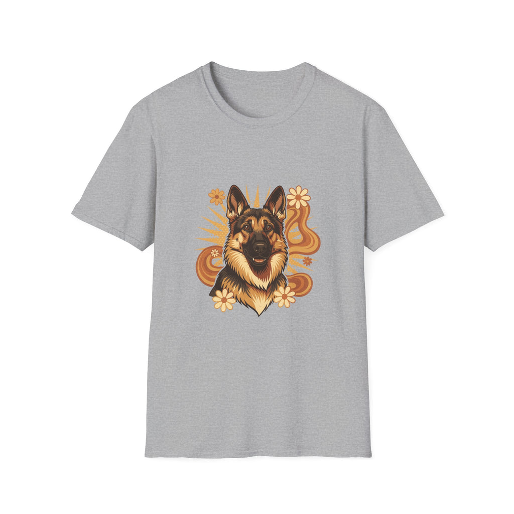 German Shepherd Retro Groovy 70S Design Shirt | Personalized German Shepherd Mom Tee | German Shepherd Lover Gift | Brissa Keepsake