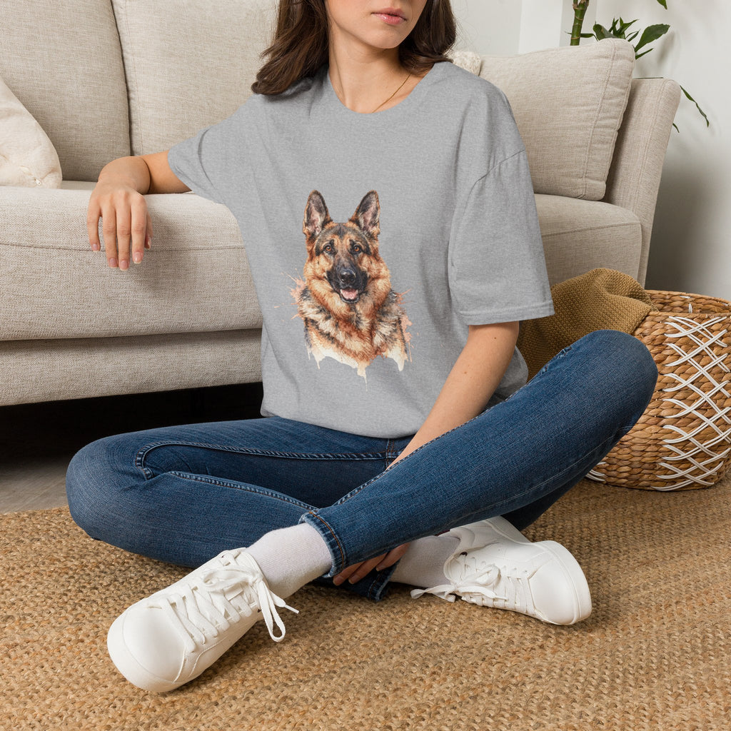 German Shepherd Watercolor Portrait Shirt | Personalized German Shepherd Mom Tee | German Shepherd Lover Gift | Brissa Keepsake